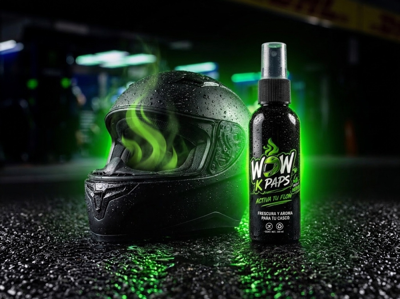 Casco con botella WOW K PAPS