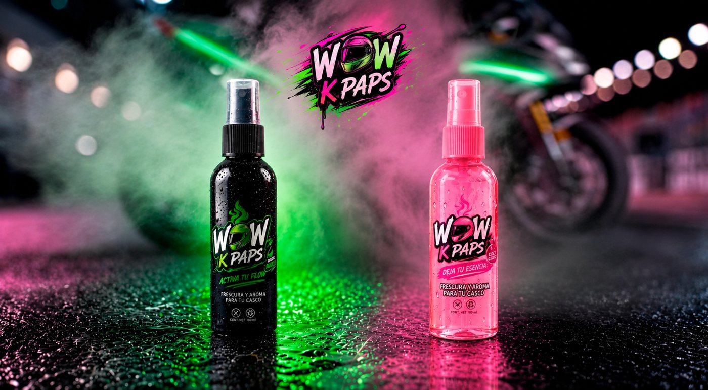 WOW K PAPS verde y rosa con humo neón